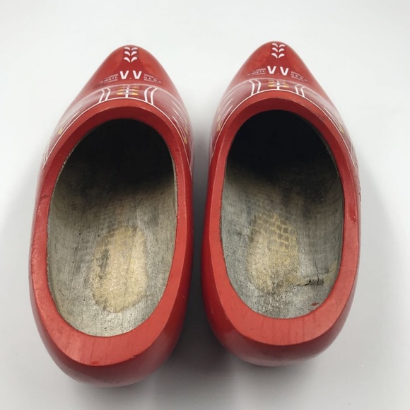 Dutch VV Ged Wooden Clogs Klompen Dancing - Picture 3 of 8